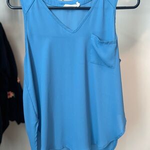 Lush V-Neck Blue Tank Top